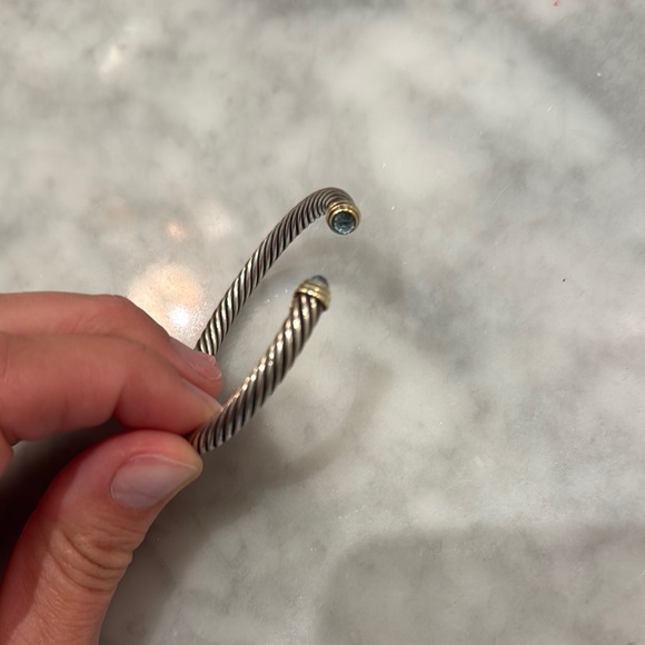 David Yurman Classic Cable Bracelet Blue Topaz - Picture 2 of 3